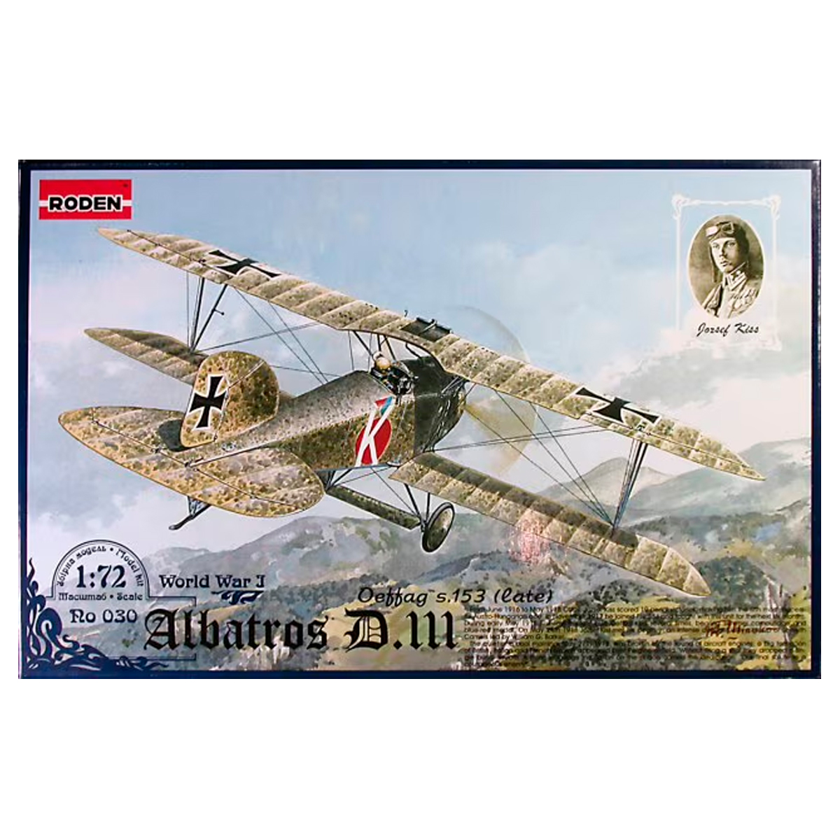 1/72 Jozsef Kiss Albatros D.III Oeffag s.153 (late) World War I