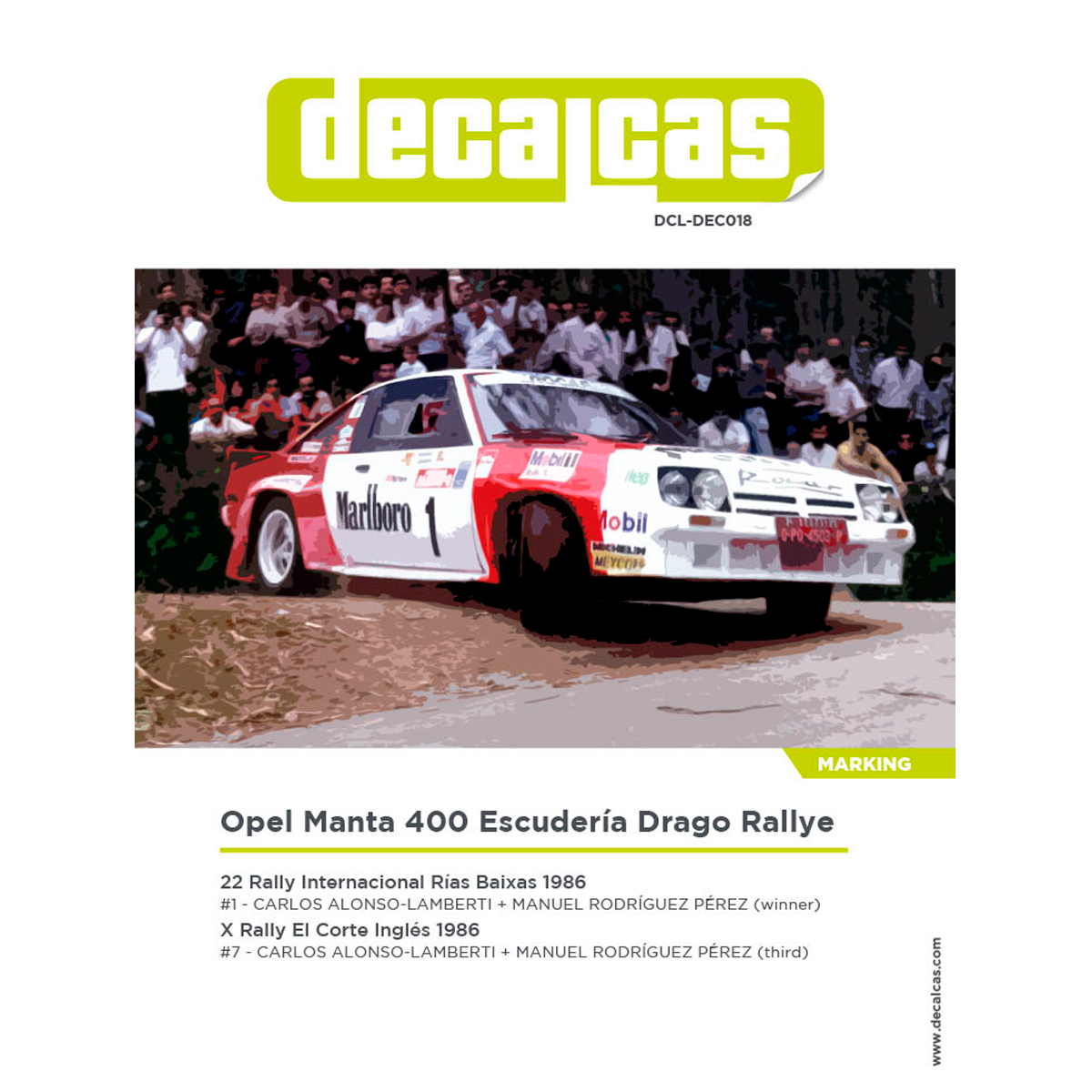 1/24 Decal Opel Manta 400 Grupo B