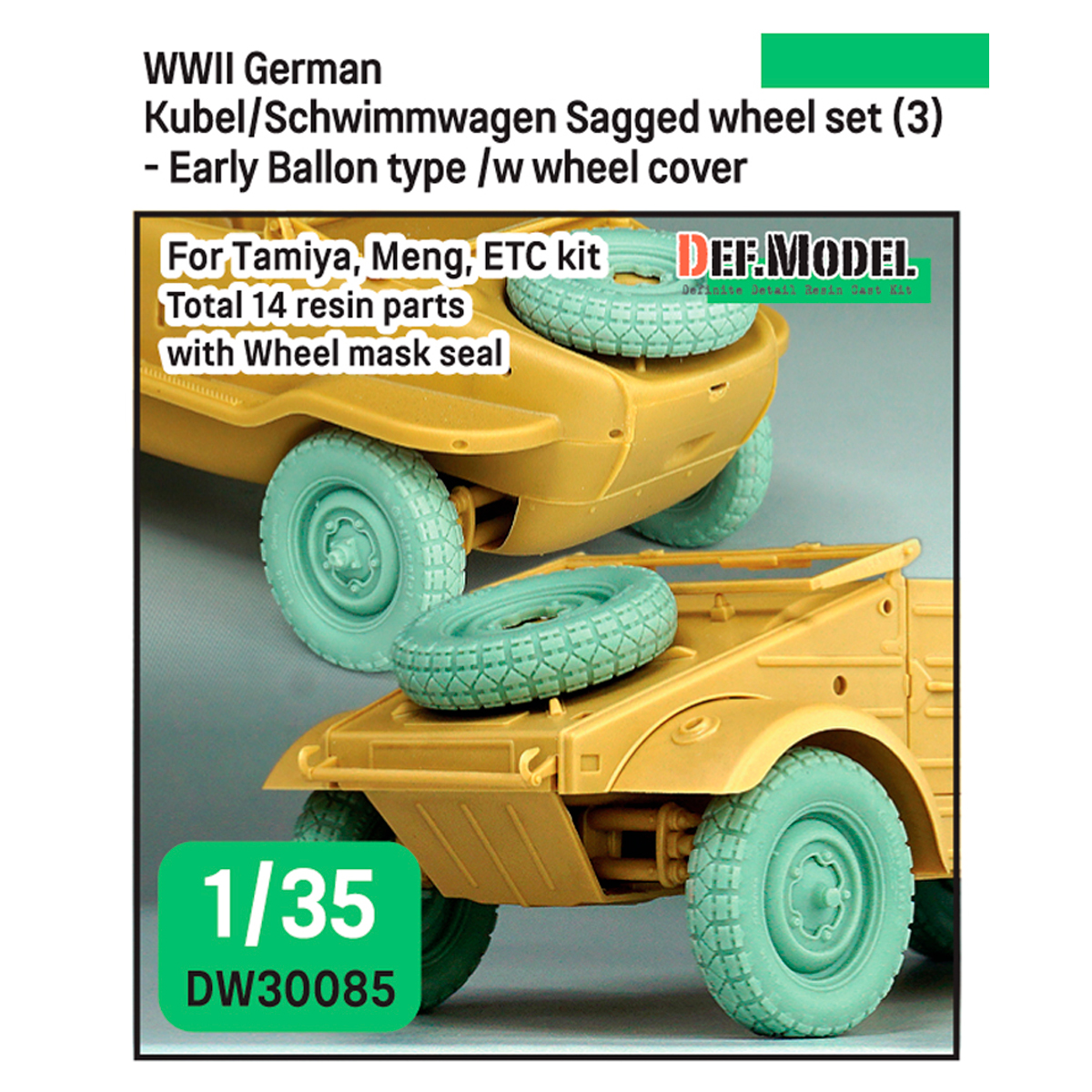 1/35 German Wagen Wheel set (3) – Early Ballon type (for Tamiya/Meng 1/35)