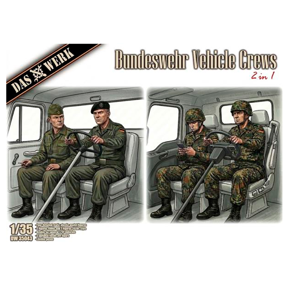 1/35 Bundeswehr Vehicle Crews 2 in 1 Fahrzeugbesatzung