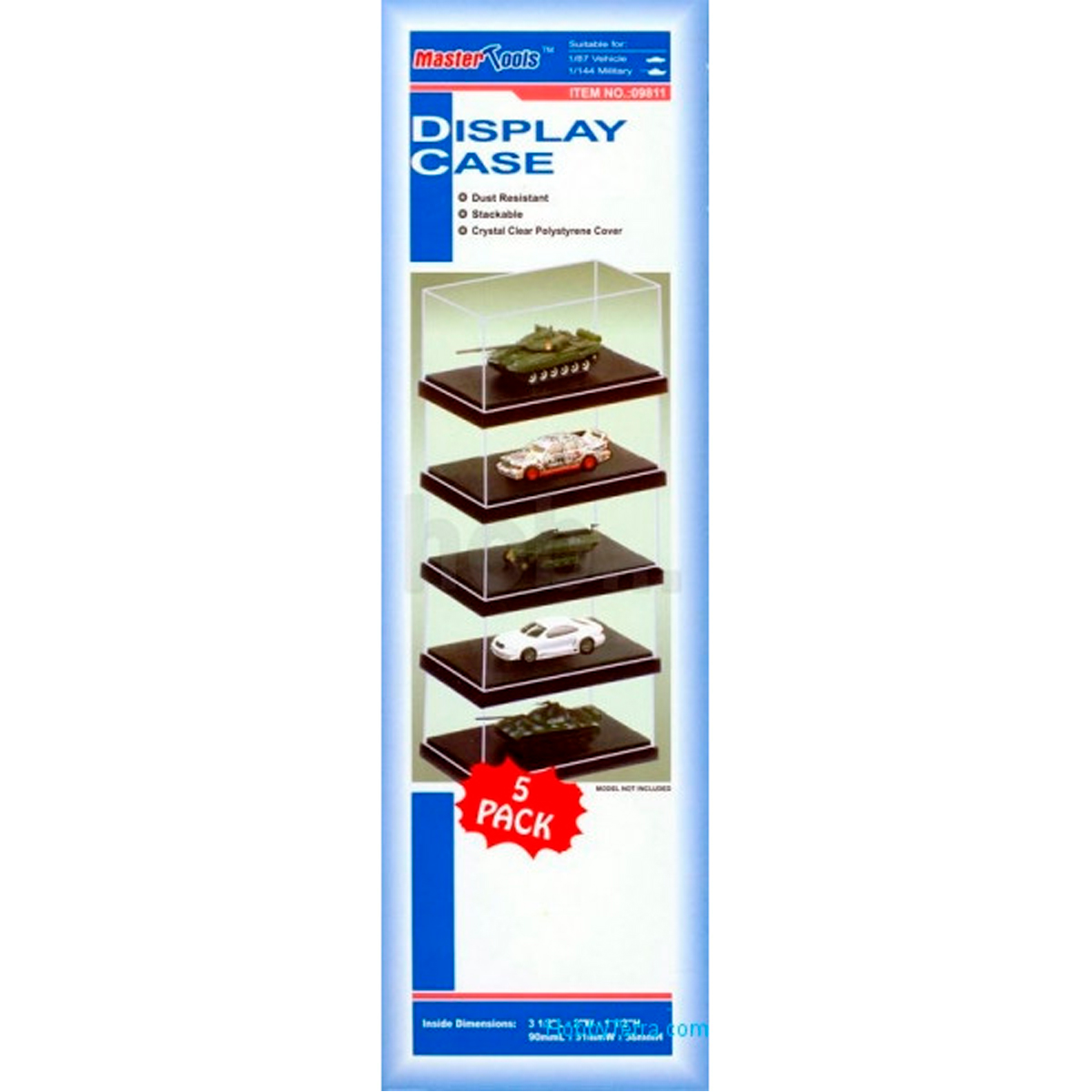 Acrylic Display Case 90 x 51 x 38mm (5 pcs)