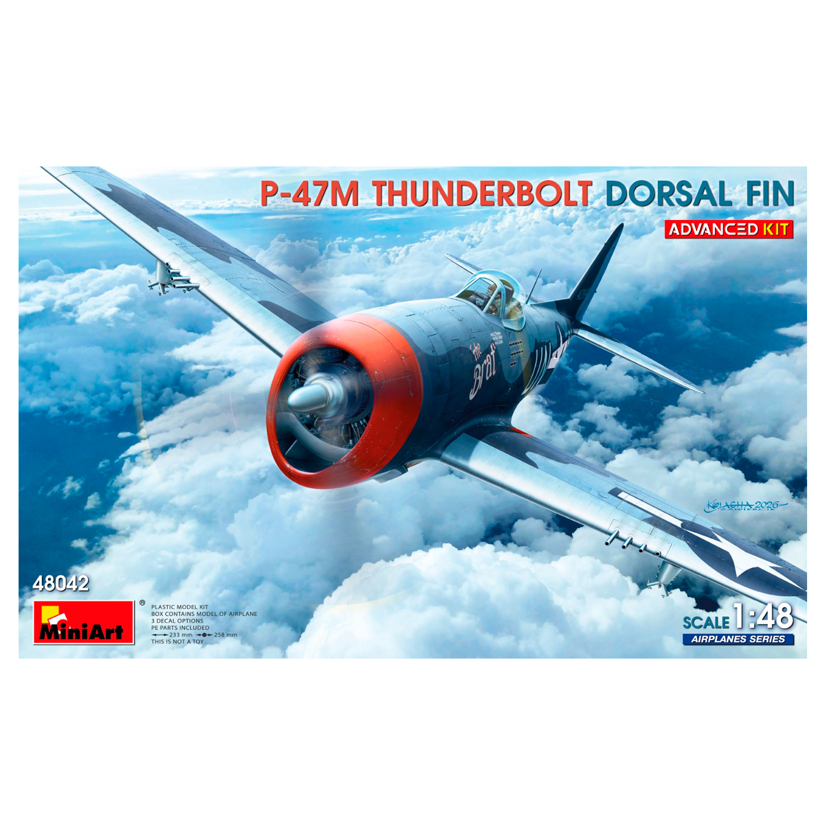 1/48 P-47M Thunderbolt. Dorsal Fin. Advanced Kit