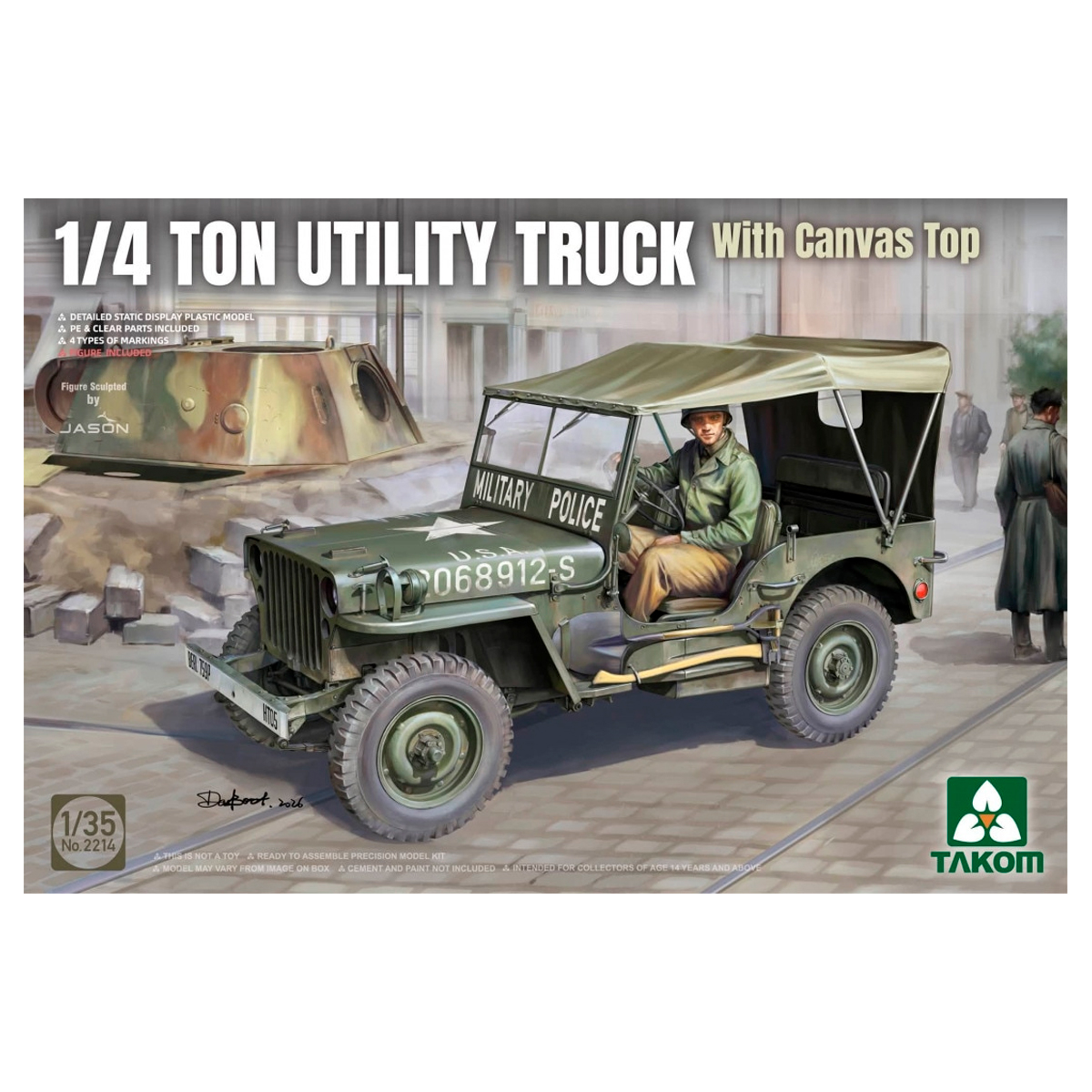 1/35 1/4 ton Utility Truck (Jeep) with canvas top