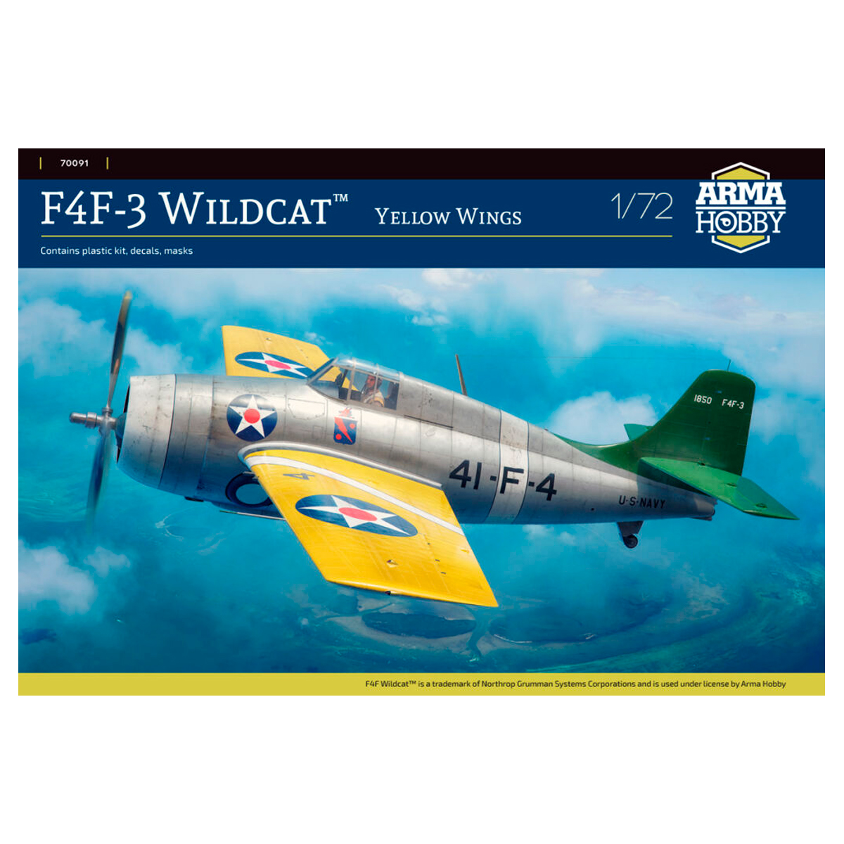 1/72 F4F-3 Wildcat Yellow Wings (Caja Dañada)