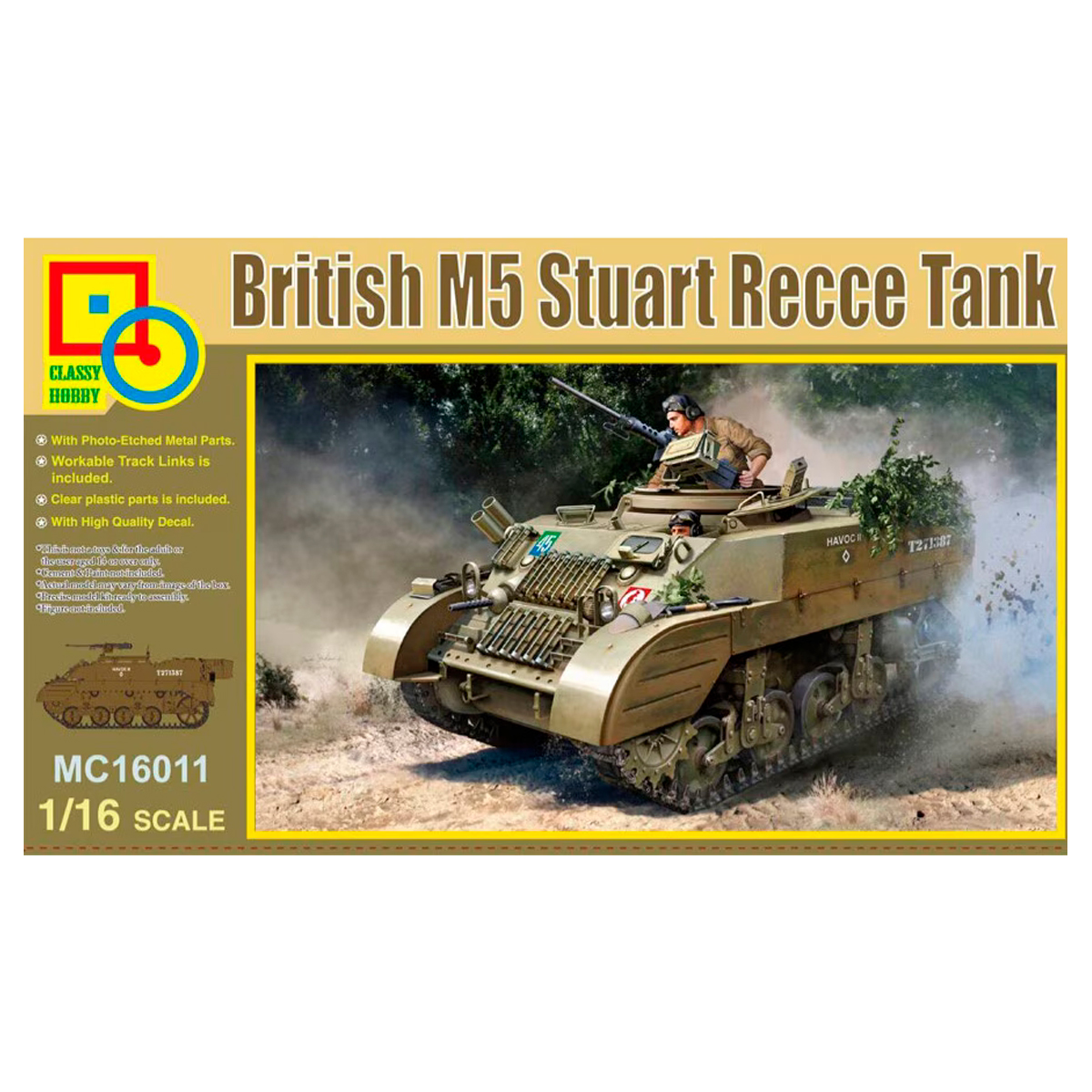 1/16 British M5 Stuart Recce tank