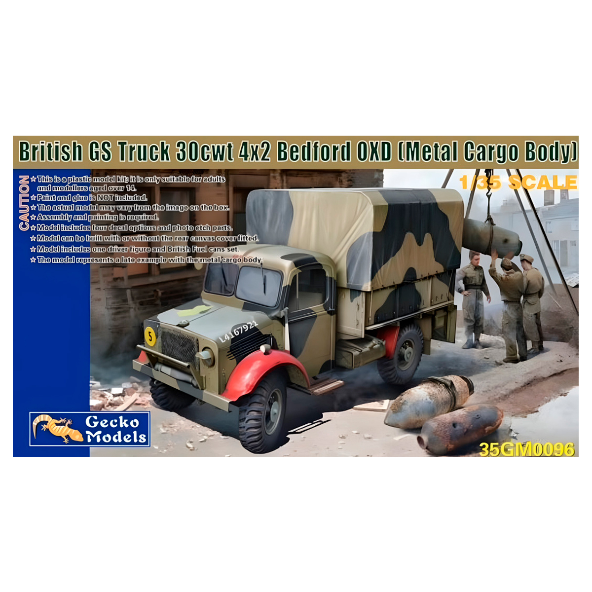 1/35 Bedford OXD GS Truck 30cwt 4×2 (Metal Cargo Bed)