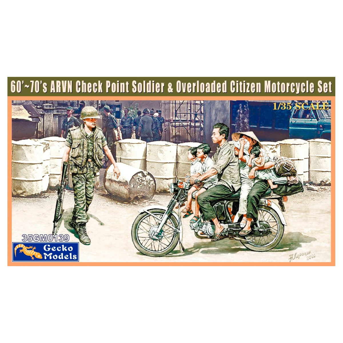 1/35 60’s-70’s ARVN Soldier & Overloaded Motorcycle Set