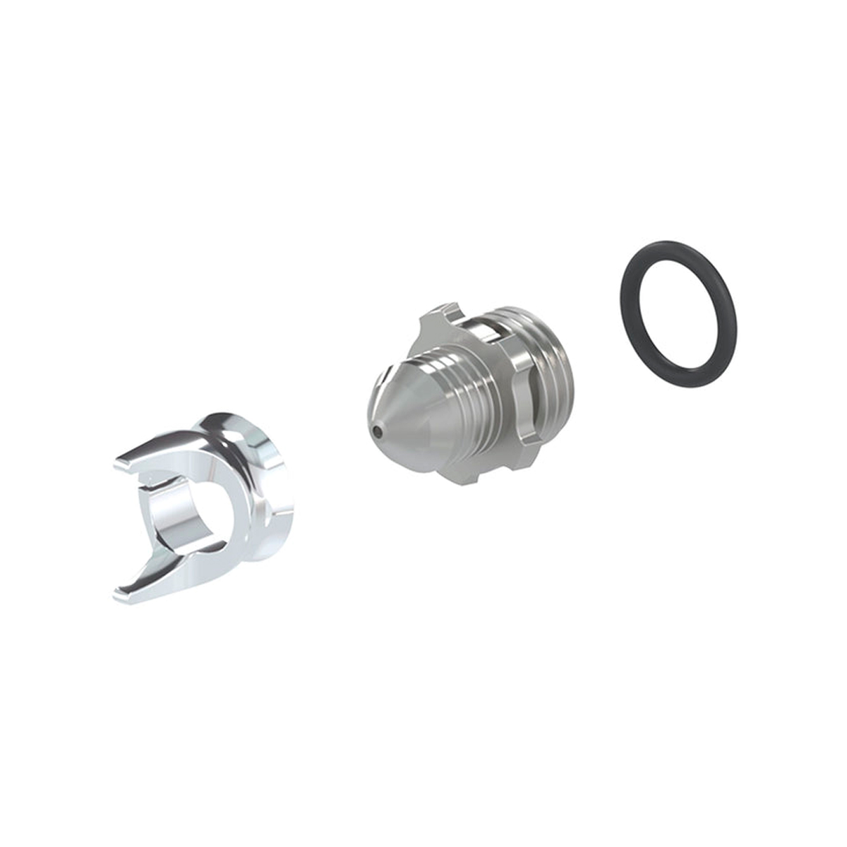 Giraldez Infinity FineLine Stainless Steel Air Cap 0.44mm with Seal & Needle Cap (only usable in combination with a titanium nozzle)