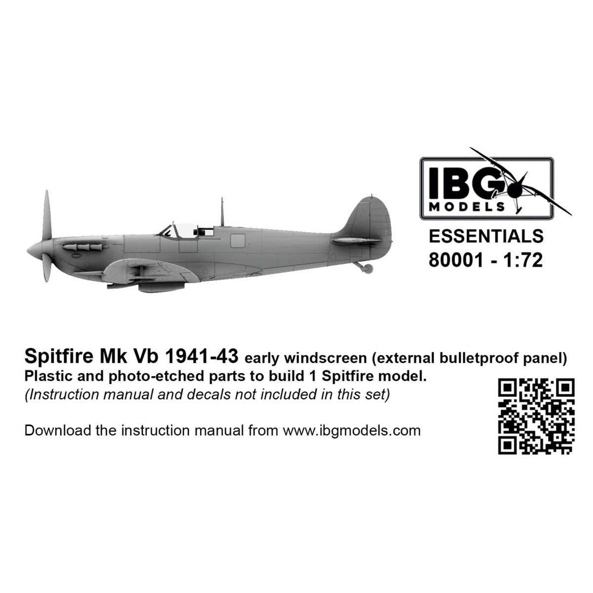 1/72 Spitfire Mk Vb 1941-43-Early Windscreen ESSENTIALS