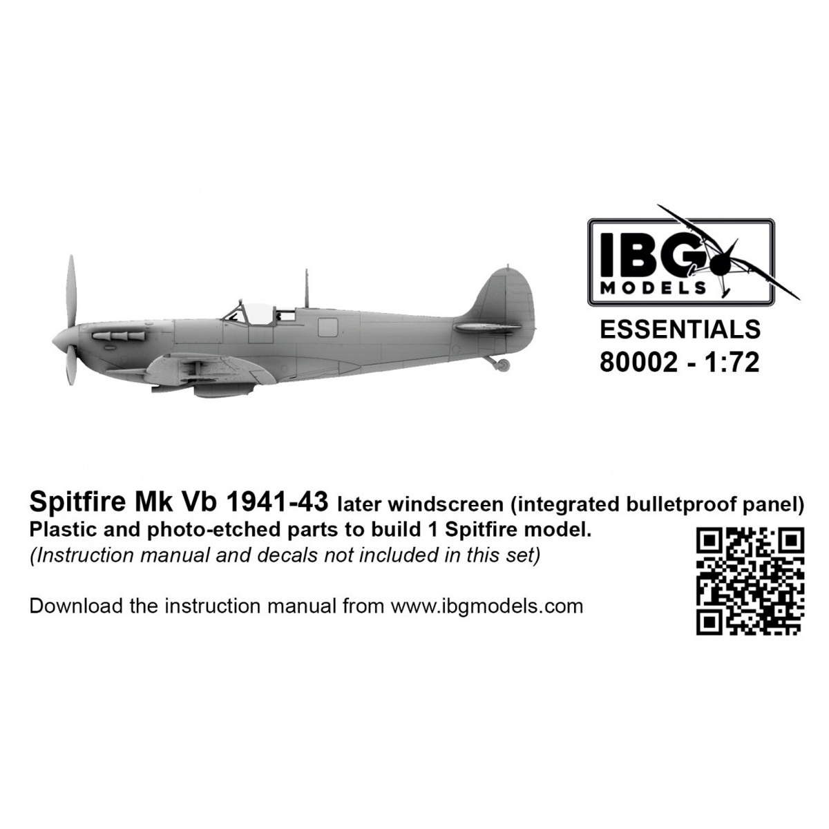 1/72 Spitfire Mk Vb 1941-43-Later Windscreen ESSENTIALS