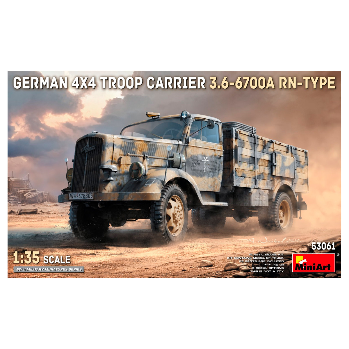 1/35 German 4×4 Troop Carrier 3.6-6700A Rn-Type
