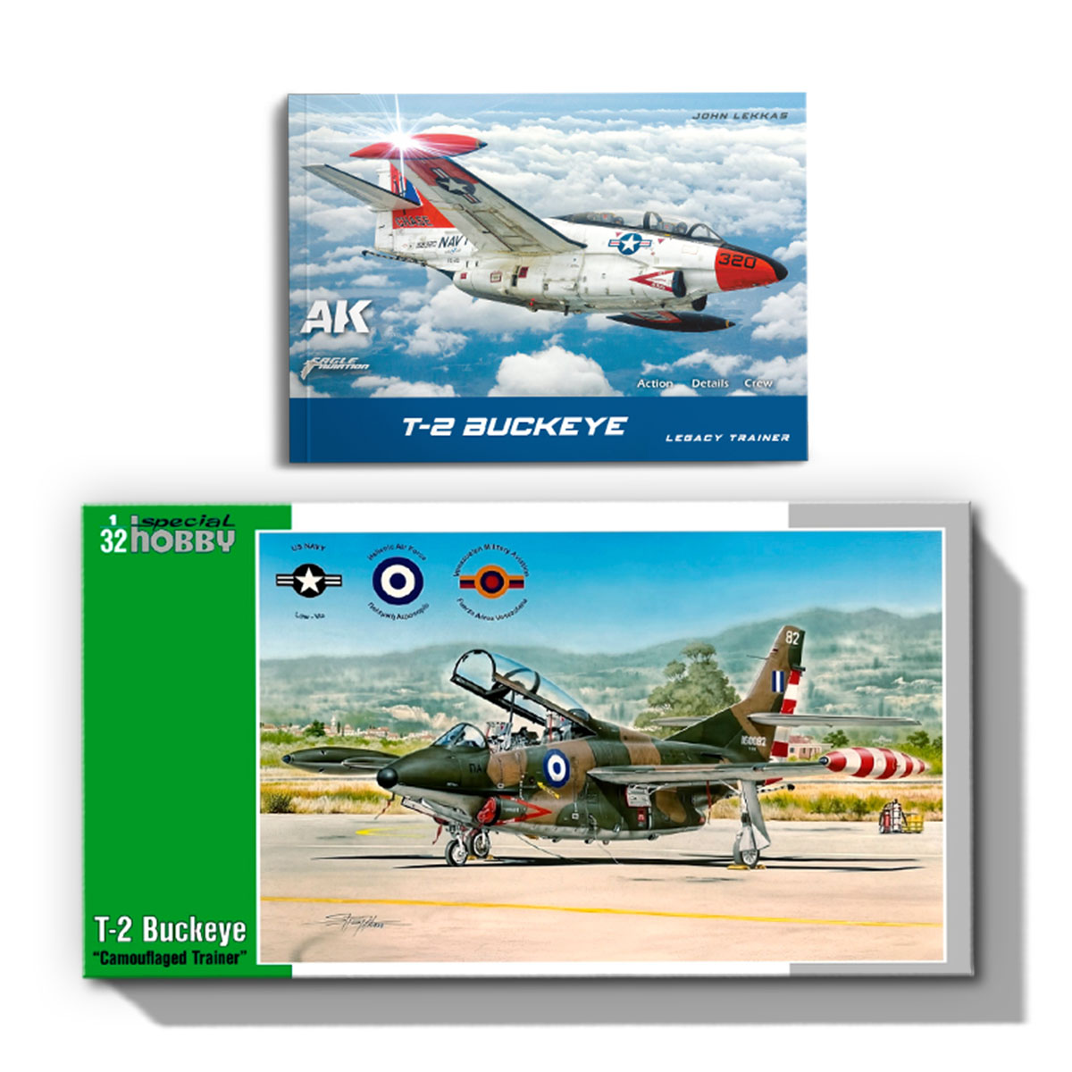 Pack 1/32 T-2 BuckEye + T-2 BUCKEYE LEGACY TRAINER BY JOHN LEKKAS Book