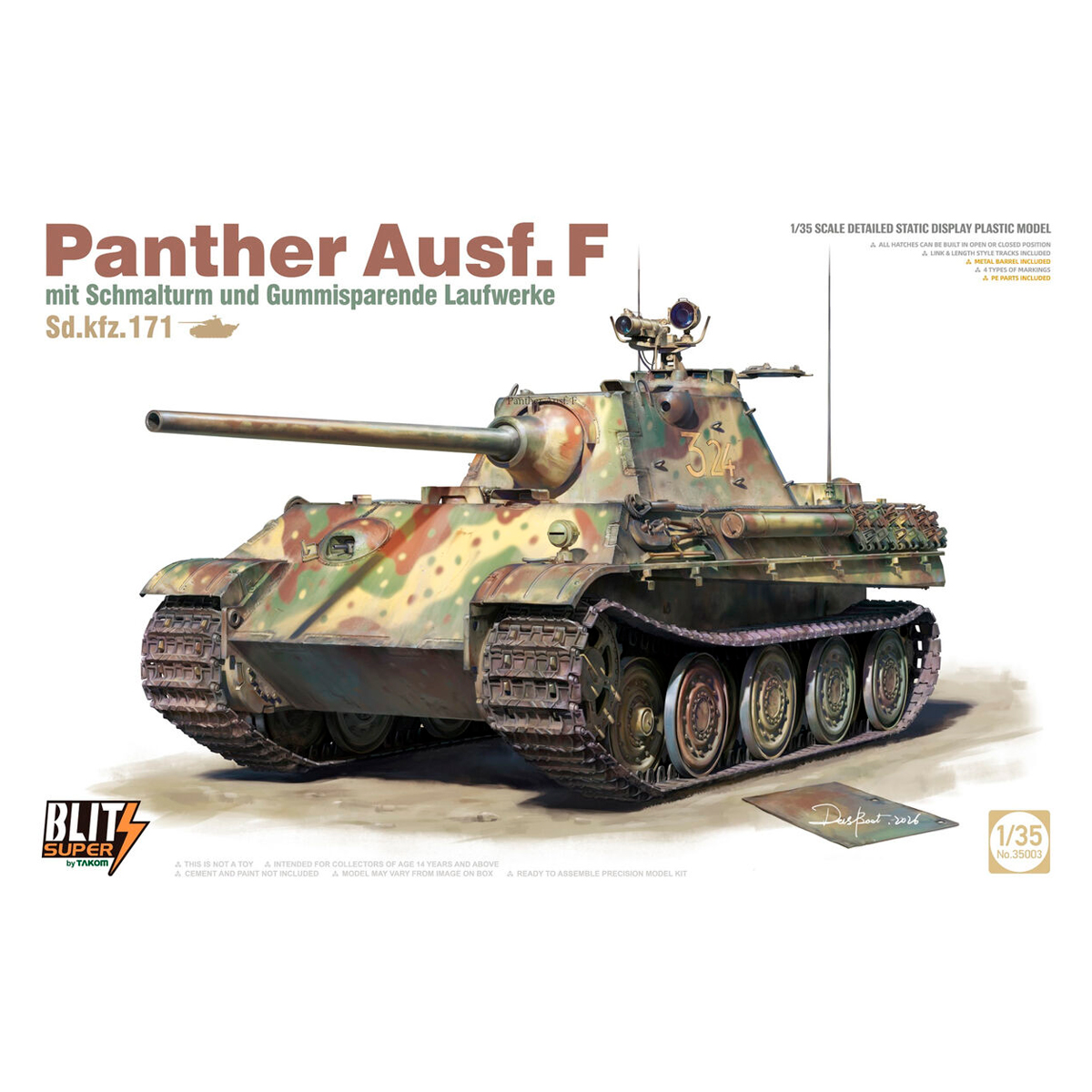 1/35 Panther Ausf.F Schmalturm SUPER blitz