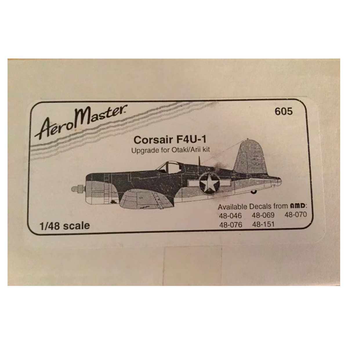 Aeromaster 1/48 F4U-1 Corsair Upgrade For Otaki/Arii Kit