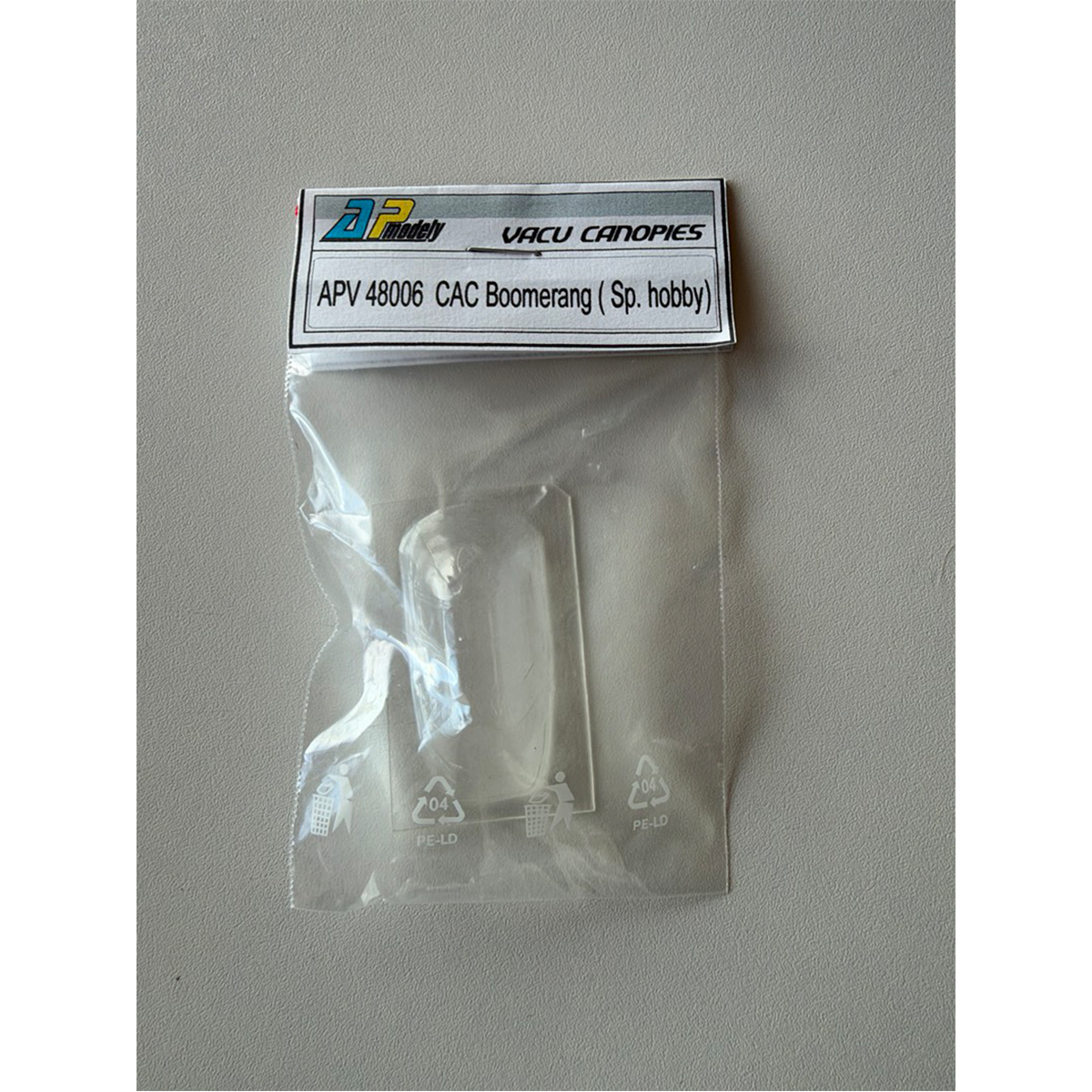 AP Modely 1/48 Vacu Canopy CAC Boomerang (SP.HOBBY)