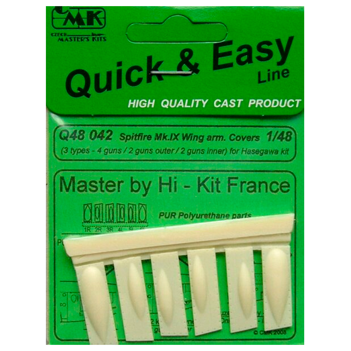 CMK 1/48 Spitfire Mk.IX Wing armament covers (3types)