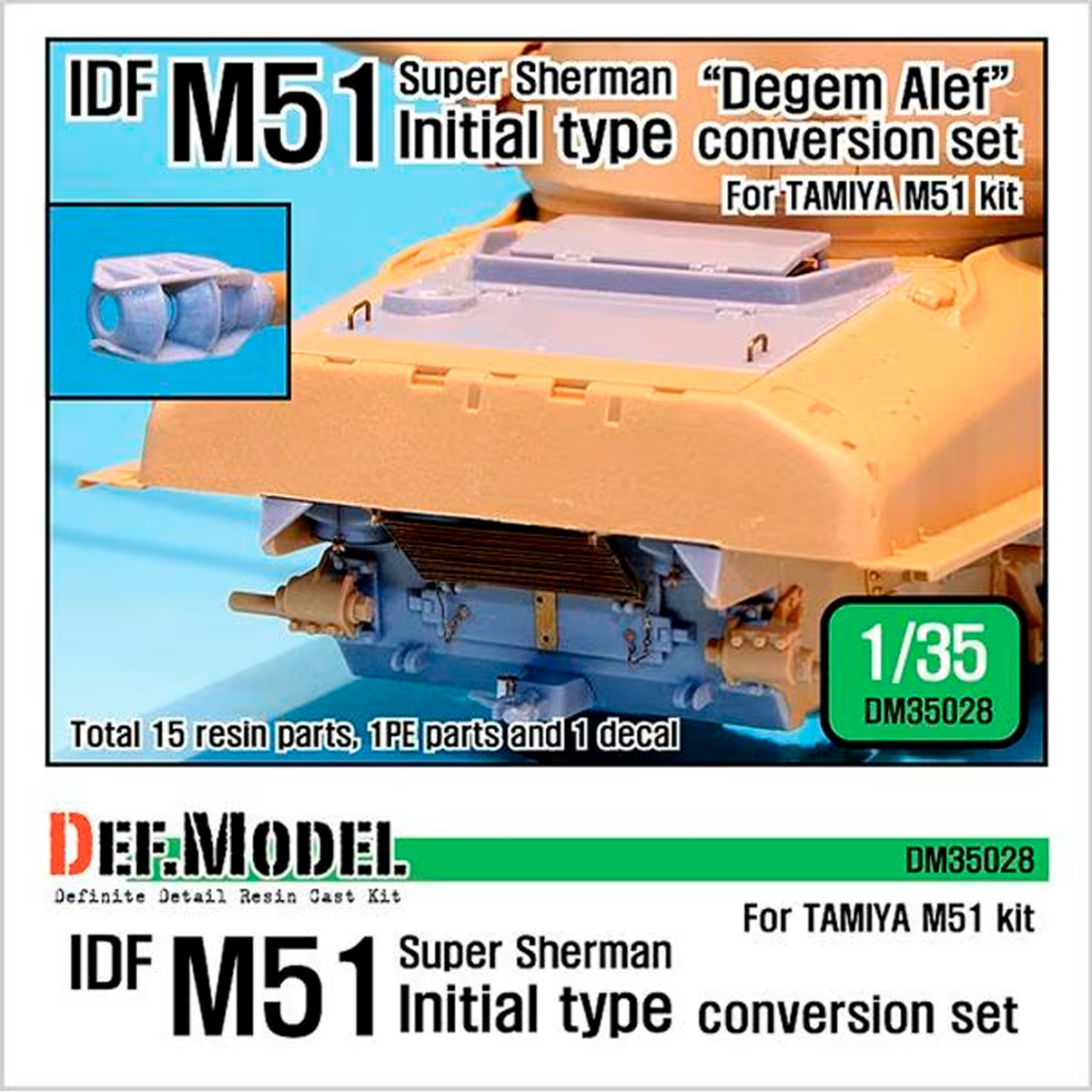 Def Model 1/35 IDF M51 Super Sherman Initial type conversion set