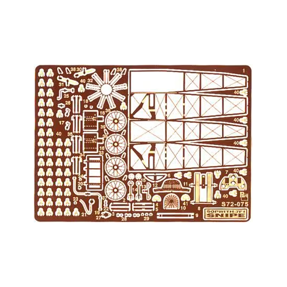 Part 1/72 Sopwith 7F.1 Snipe – PE Detail Up Set for Toko